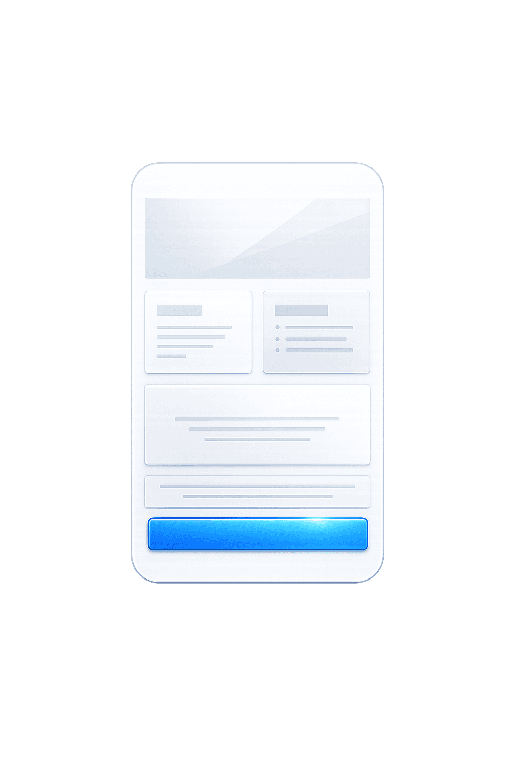 Illustrazione di un layout mobile per Meta e acquisizione lead nativa.